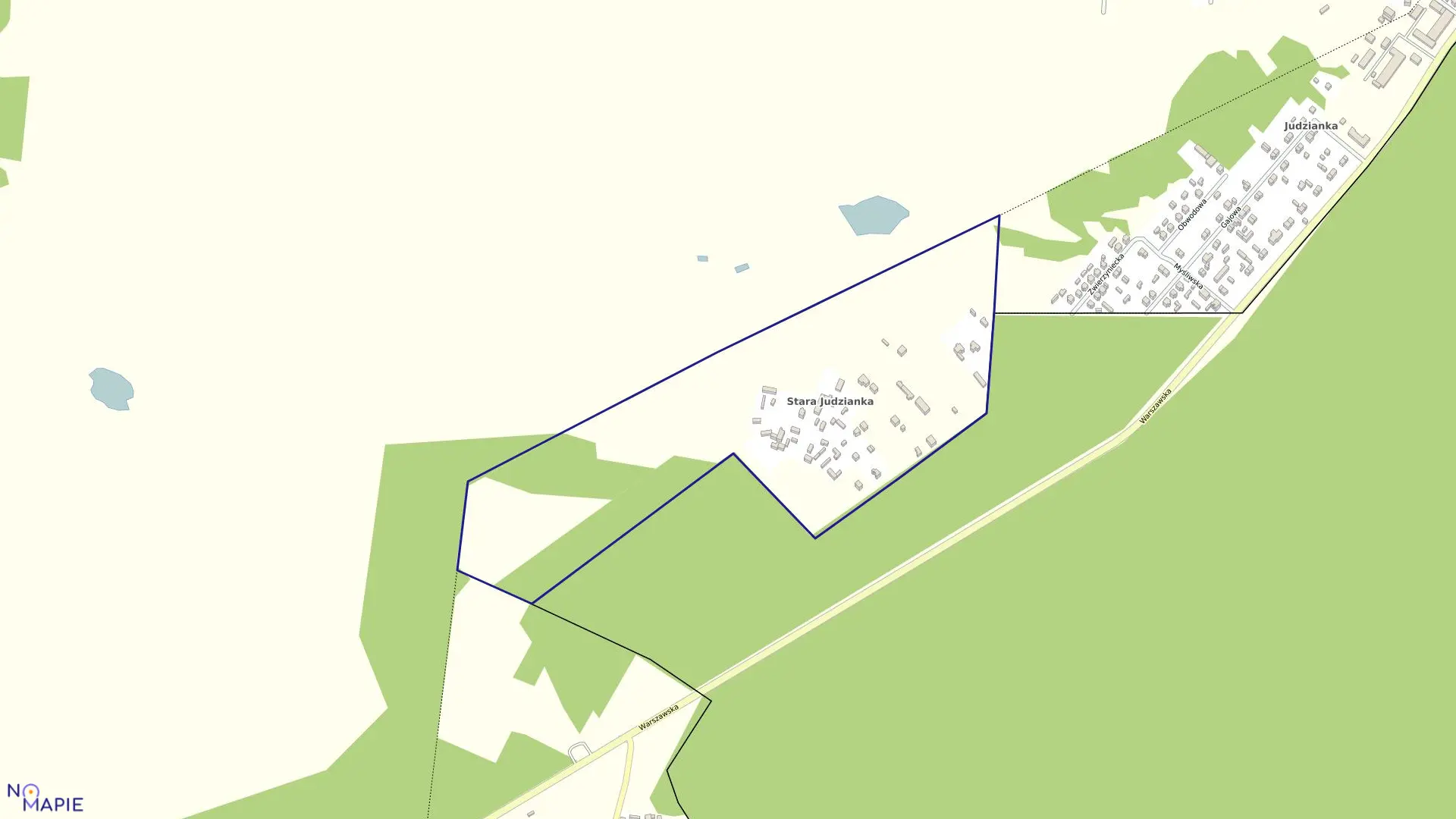 Mapa obrębu JUDZIANKA STARA 06 w mieście Hajnówka